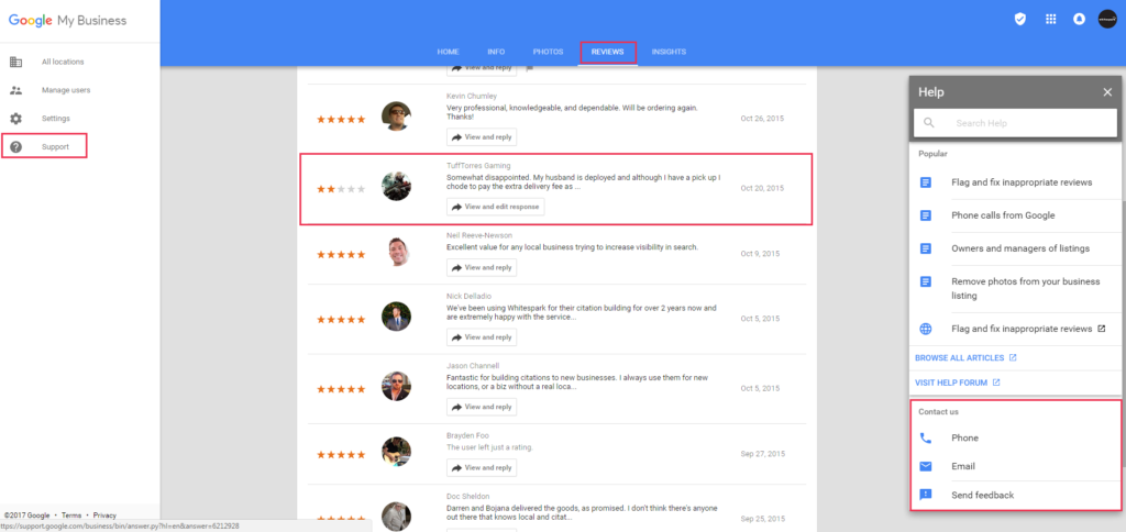 Remove the Review from Google+ | Report the Review to Google Small Business Support