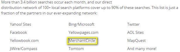 LocalEze submits business information to MerchantCircle