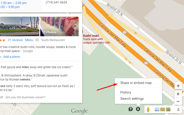 Find the map settings area in Google Maps