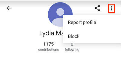 Find a user profile, click the 3 dots, choose "Report profile". 